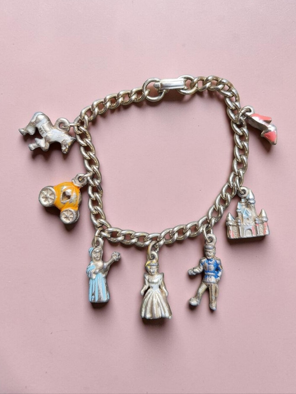 Vintage Cinderella Charm Bracelet